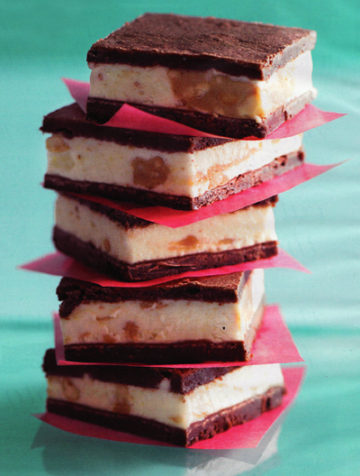 Martha Stewart’s Brownie and Peanut Butter Ice Cream Sandwiches