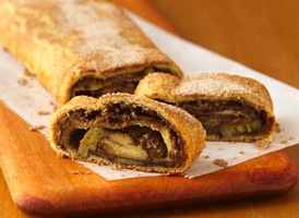 Choco-Peanut Butter Banana Breakfast Strudel