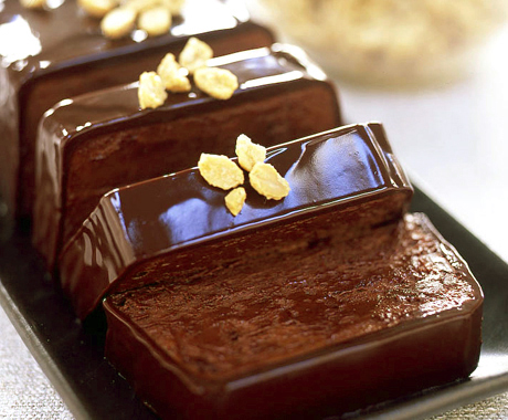 Chocolate Peanut Butter Terrine with Roasted Peanuts