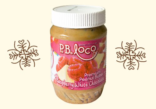 P.B.Loco’s Peanut Butter with Raspberry White Chocolate